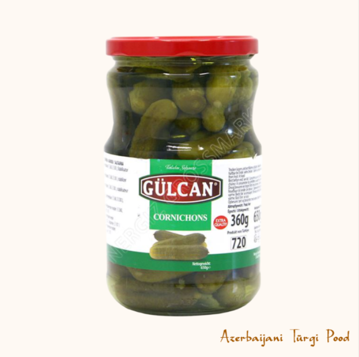 GÜLCAN TURSU KORNISON | Türgi Marineeritud Vaikesed Kurgid (Cornichons) 720G